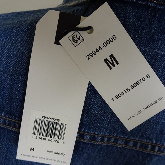 Levi's Denim Jean Jacket Size M Ex-Boyfriend Trucker - Picture 8 of 8